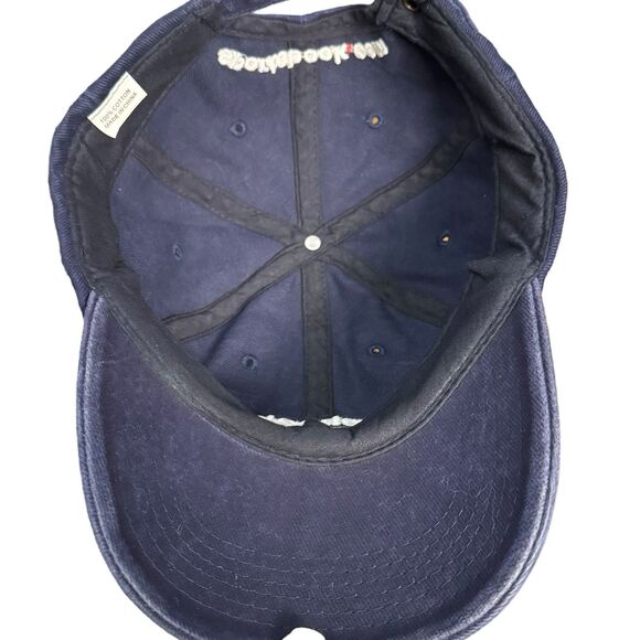 Sport Book Hat / Cap Adult Size Blue Adjustable Logo American Flag Y2K B18G - Picture 6 of 7